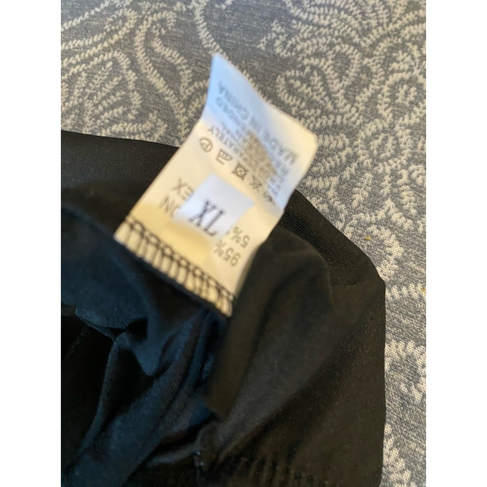 Women's Black Knit Solid Romper One-Piece Swimwear. Size XL Padded Bra Top - Picture 2 of 7